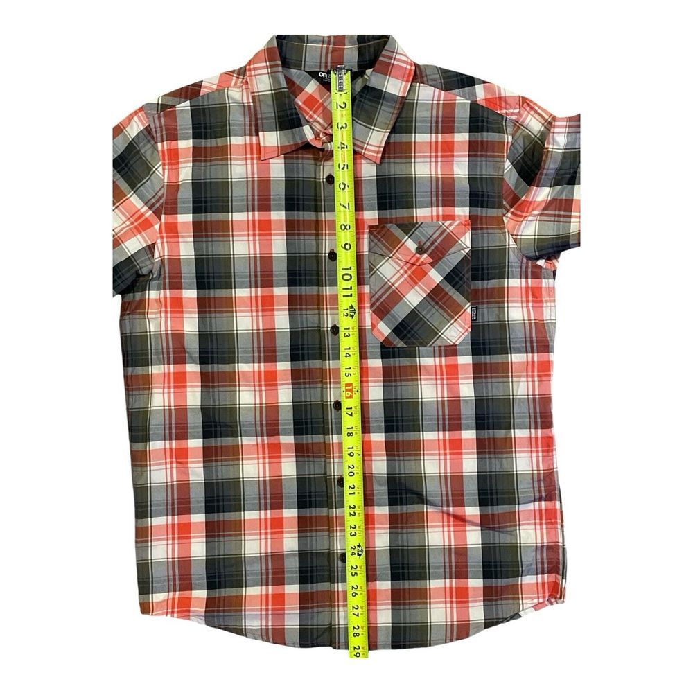 MENS OUTDOOR RESEARCH LARGE PLAID SEAPINE CAMP TRAIL HIKE BUTTON UP SHIRT - Picture 3 of 7